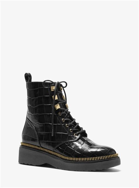 haskell boots michael kors|Haskell Leather Combat Boot .